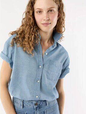 ANN MASHBURN Agnes Shirt Cotolino Chambray Size M